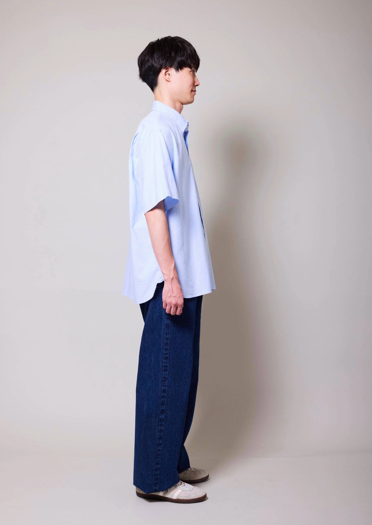 OX FORD BUTTON DOWN SHORT SLEEVE SHIRTS BLUE 8031-1603