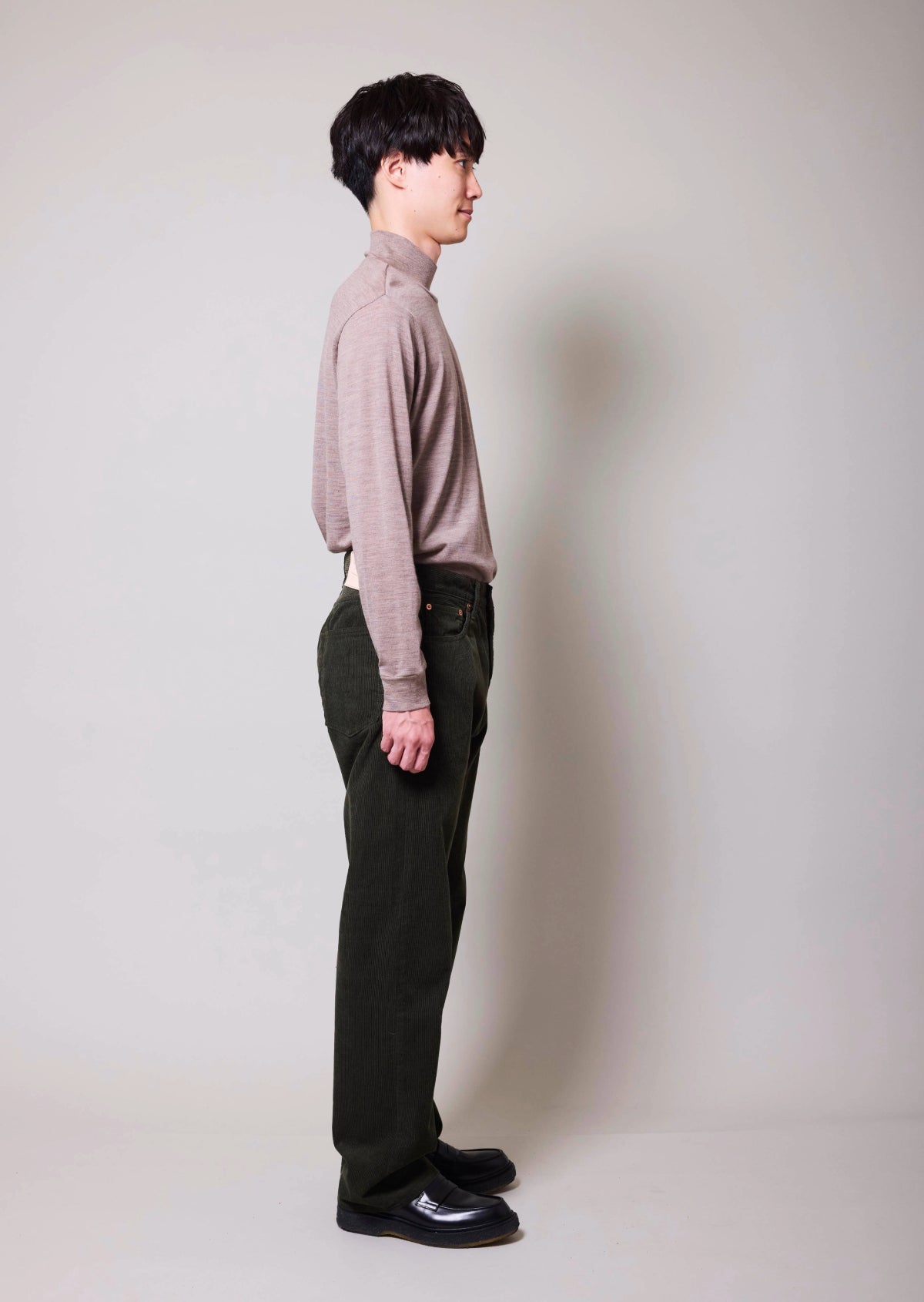 CORDUROY PANTS OLIVE 8023-1407