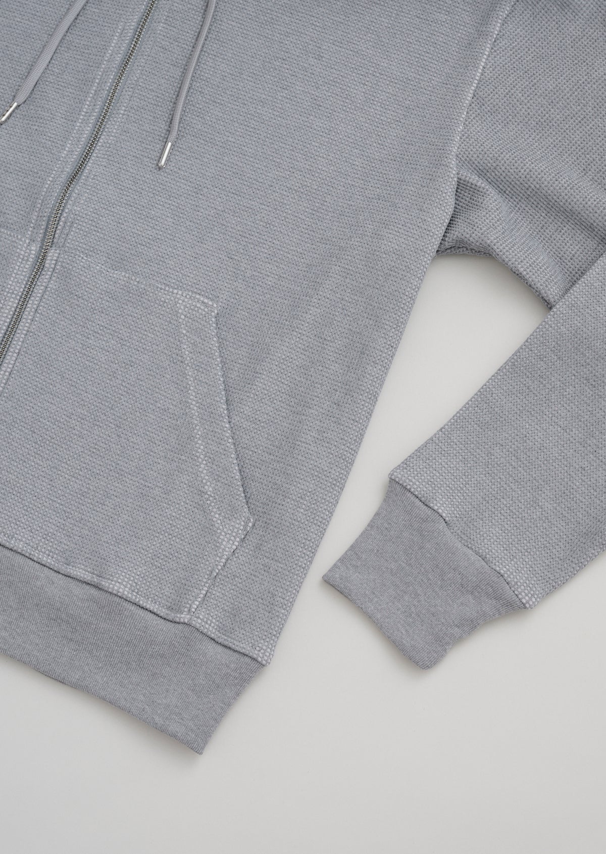 WAFFLE ZIP PARKA GRAY 8043-1203