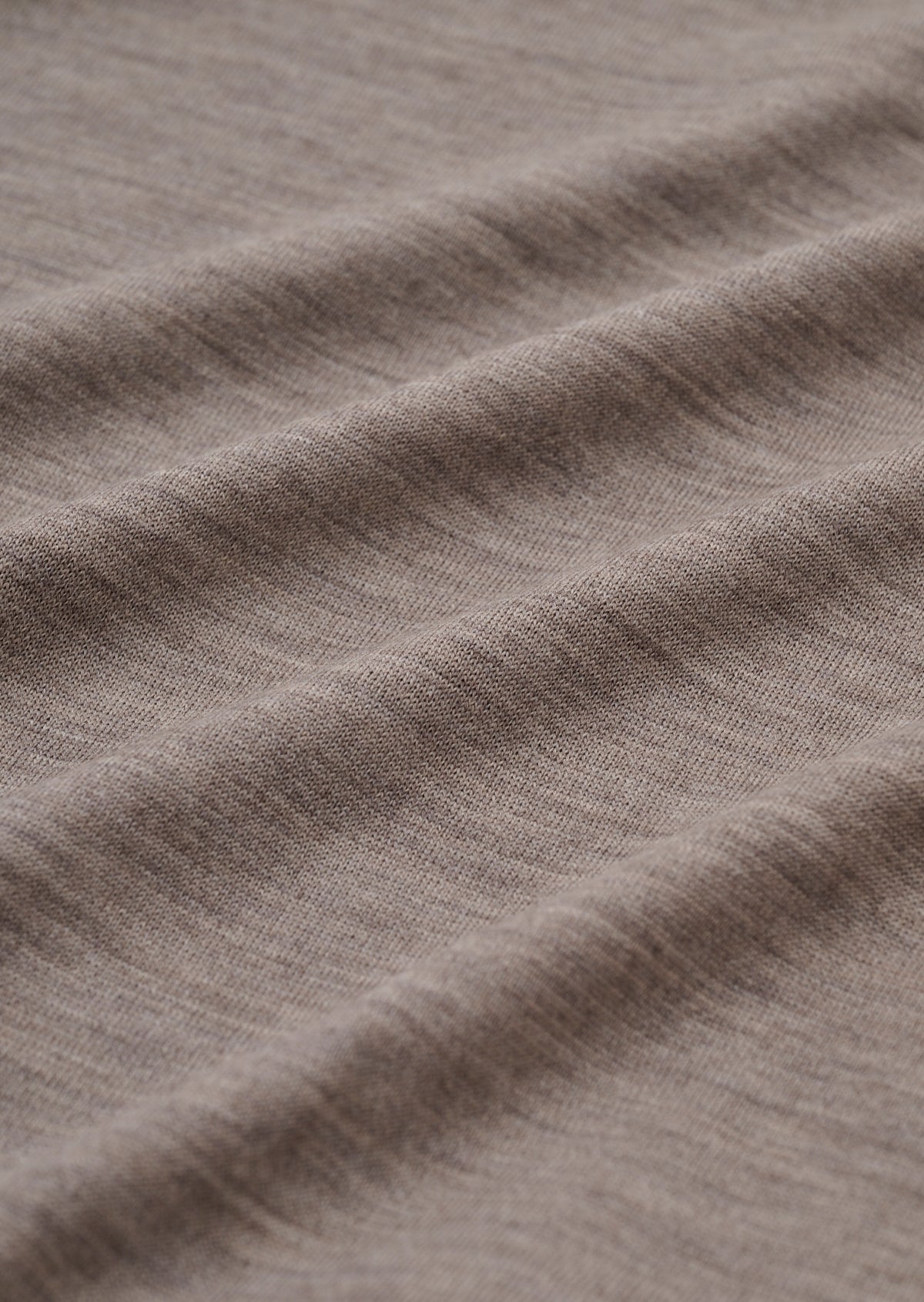 MERINO WOOL HIGH NECK LONG T SHIRTS BEIGE 8043-1205