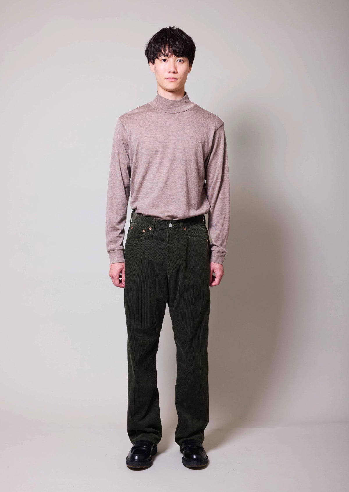 CORDUROY PANTS OLIVE 8023-1407