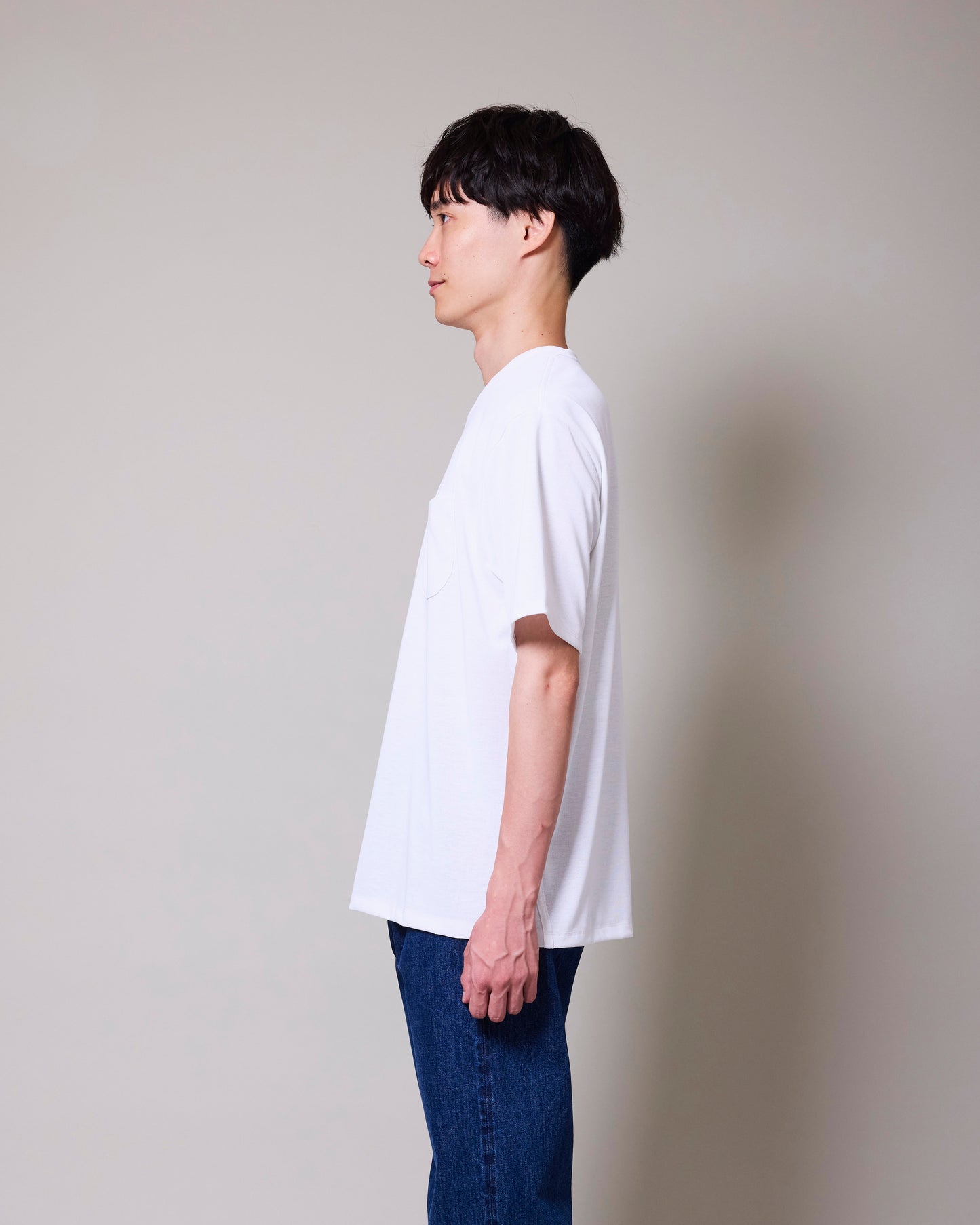 POLYESTER COTTON FEEL T-SHIRT WHITE 8001-1702