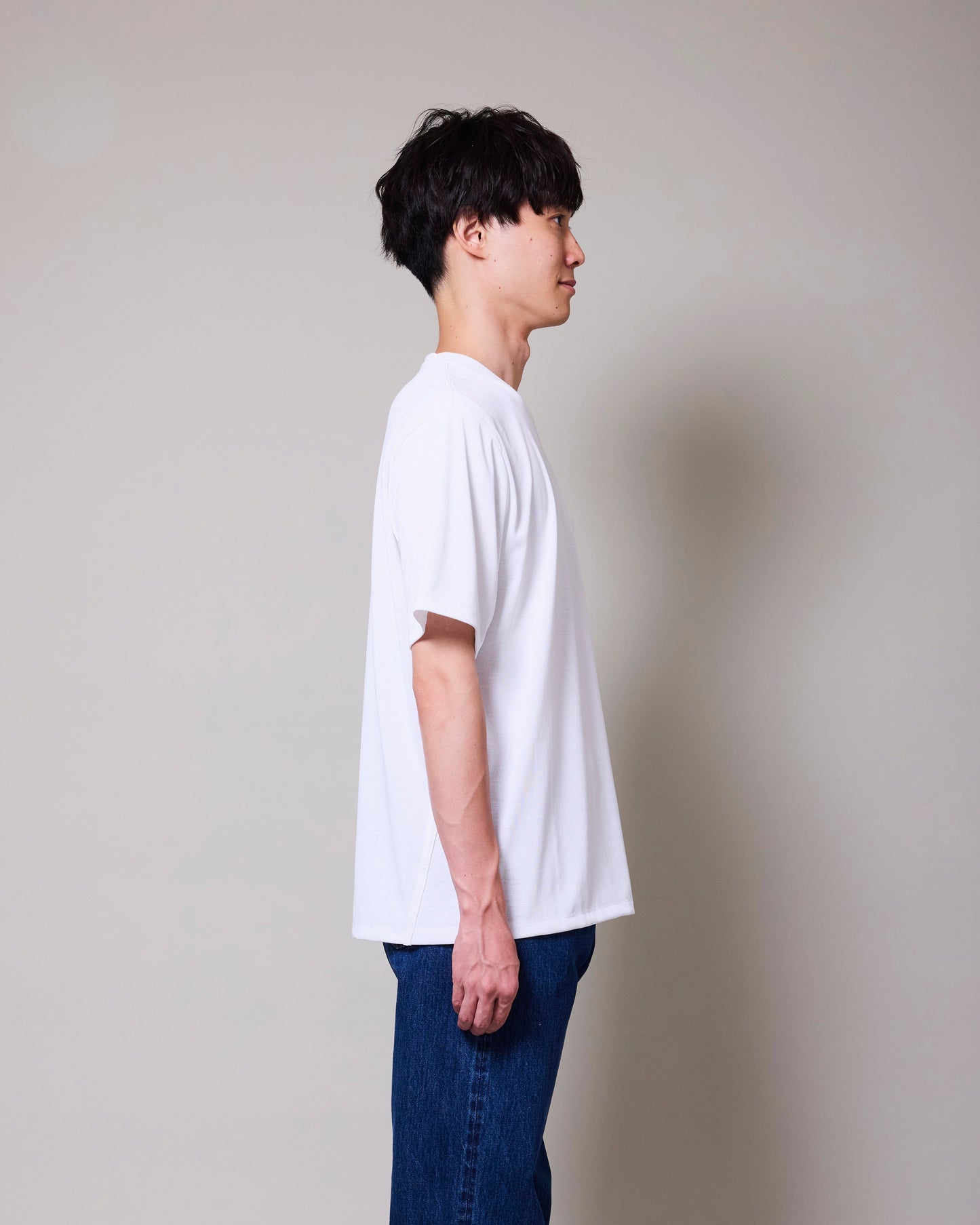 POLYESTER COTTON FEEL T-SHIRT WHITE 8001-1702