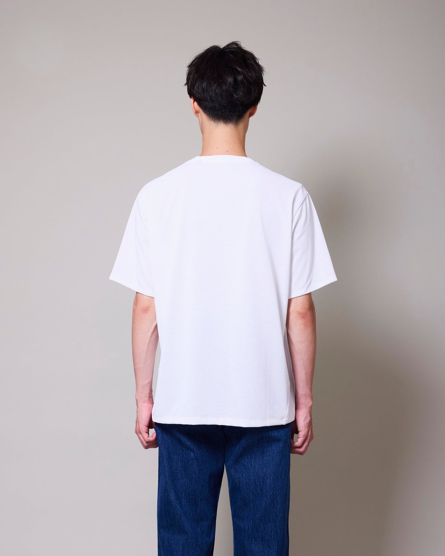 POLYESTER COTTON FEEL T-SHIRT WHITE 8001-1702