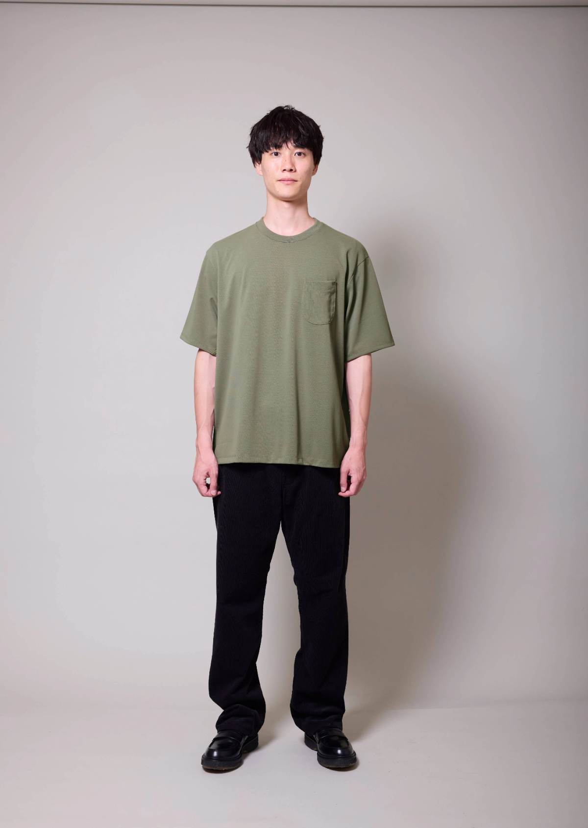 POLYESTER COTTON FEEL T-SHIRT OLIVE 8001-1702