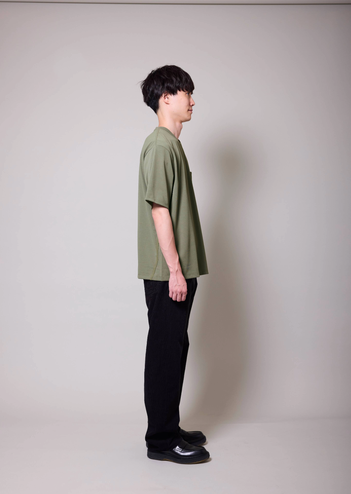 POLYESTER COTTON FEEL T-SHIRT OLIVE 8001-1702