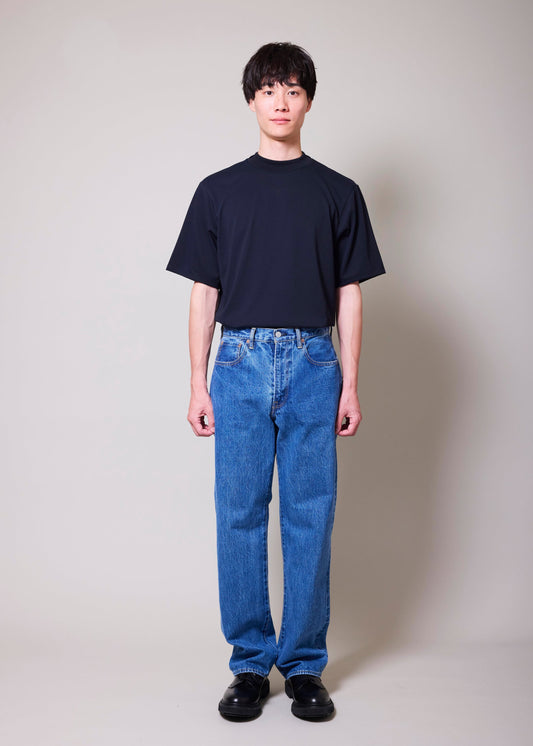 WIDE FIT 5POKET JEANS BIO FADE MIDIUM INDIGO 8021-1409