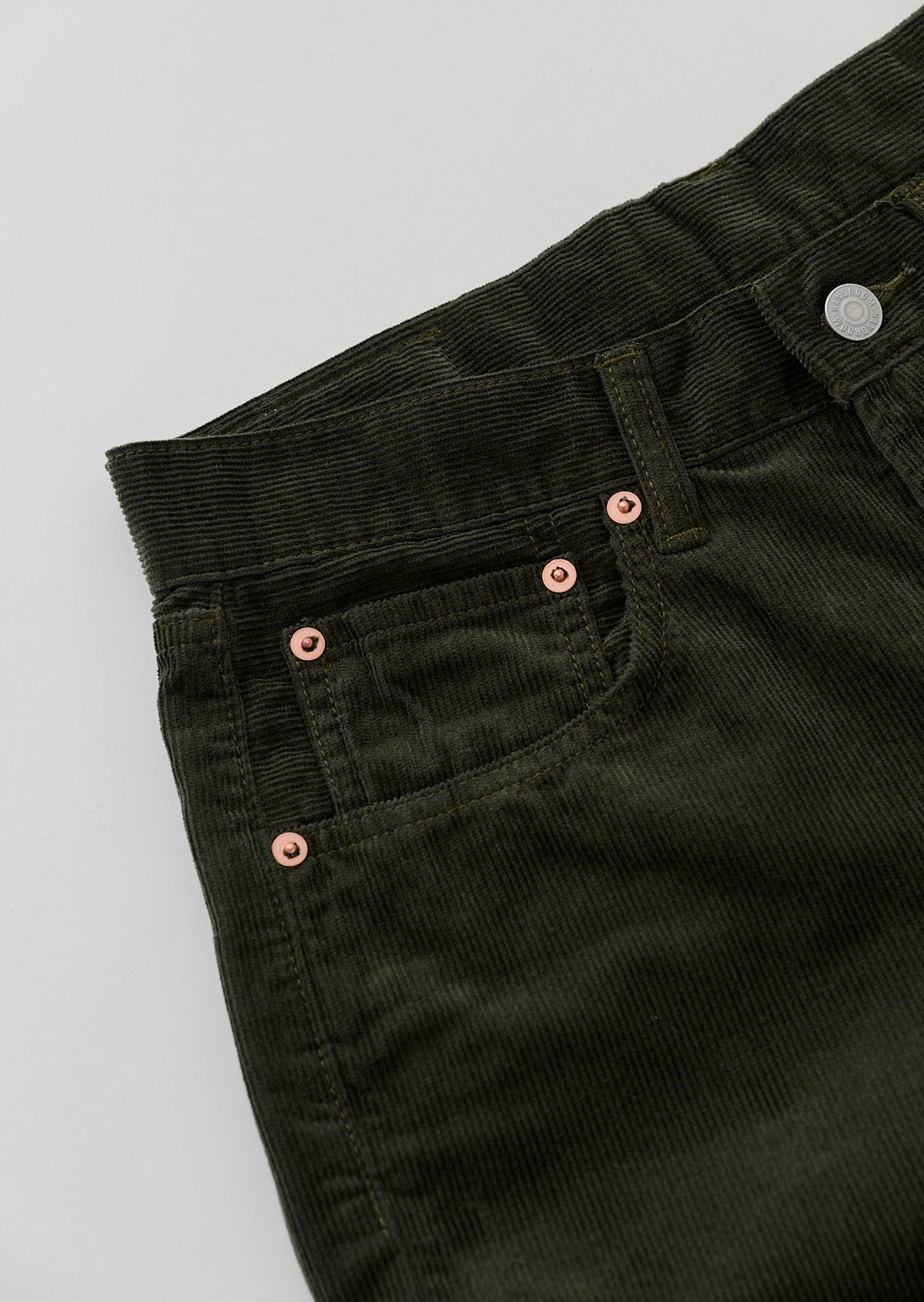 CORDUROY PANTS OLIVE 8023-1407