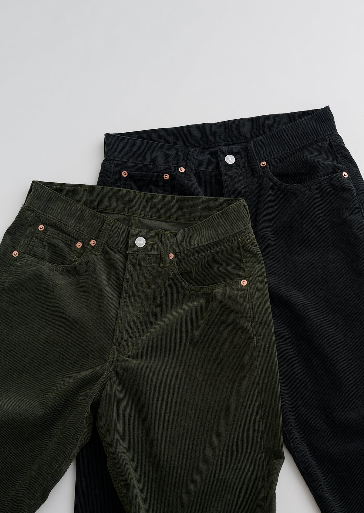 CORDUROY PANTS OLIVE 8023-1407