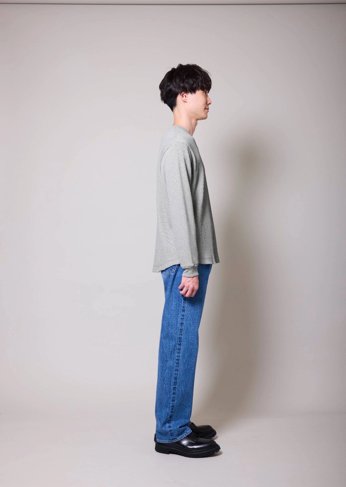 WAFFLE LONG TSHIRT GRAY 8033-1201