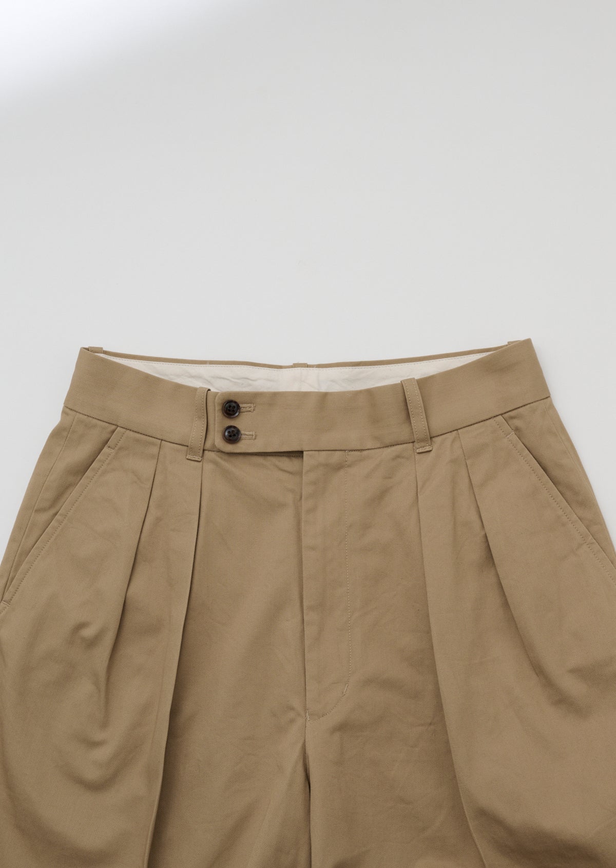 2TUCK CHINO PANTS BEIGE　8041-1403