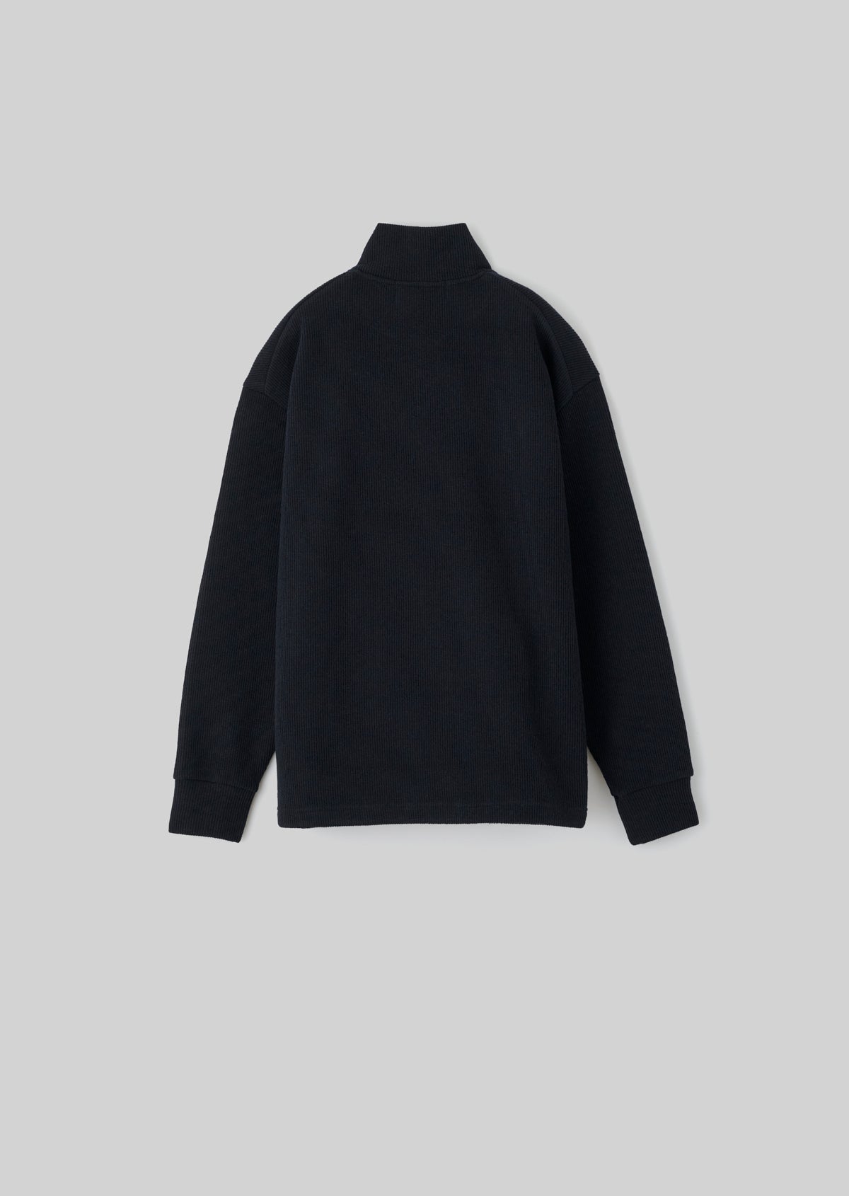RIB KNIT HALF ZIP NAVY 8043-1202