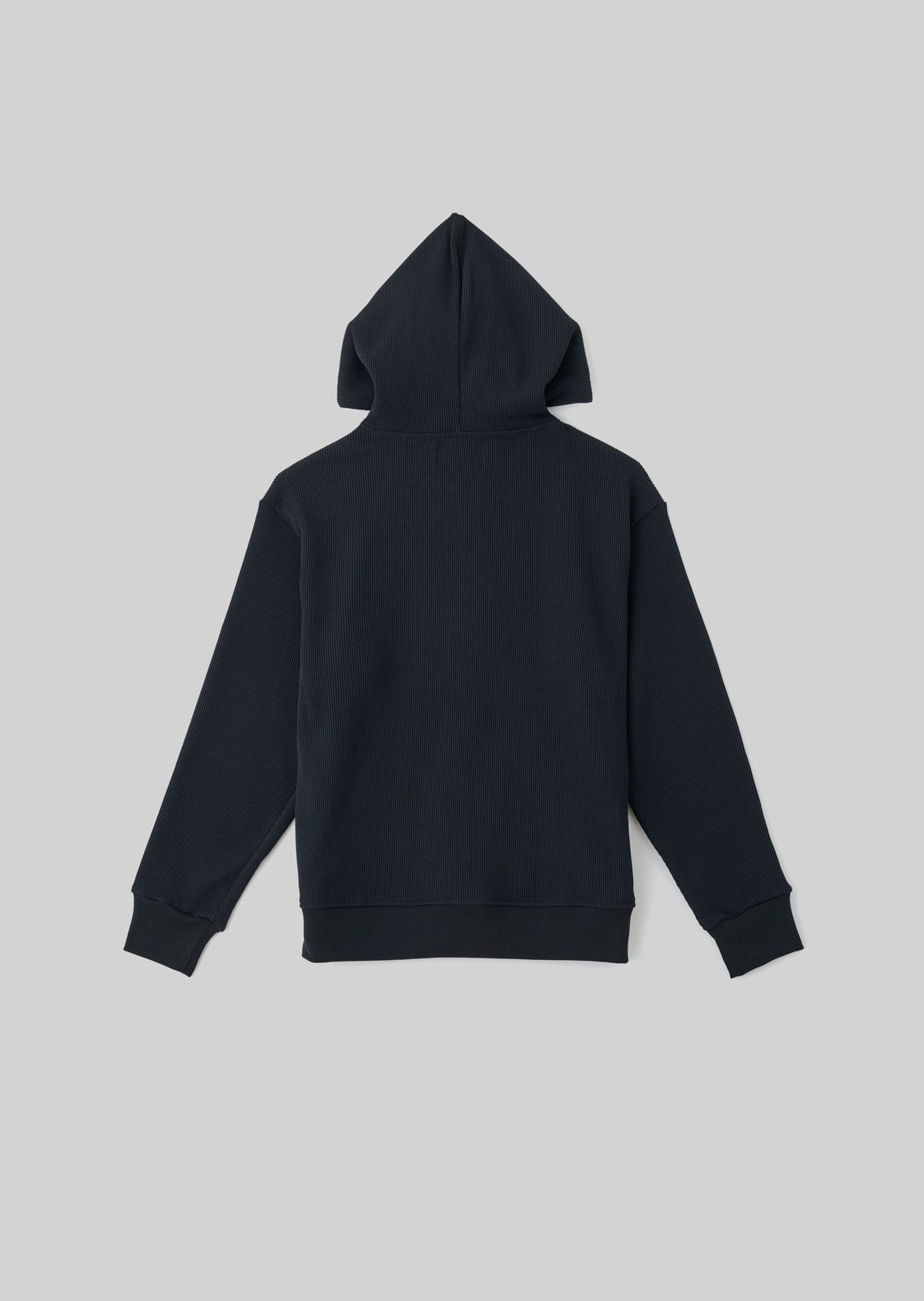 WAFFLE ZIP PARKA BLACK 8043-1203