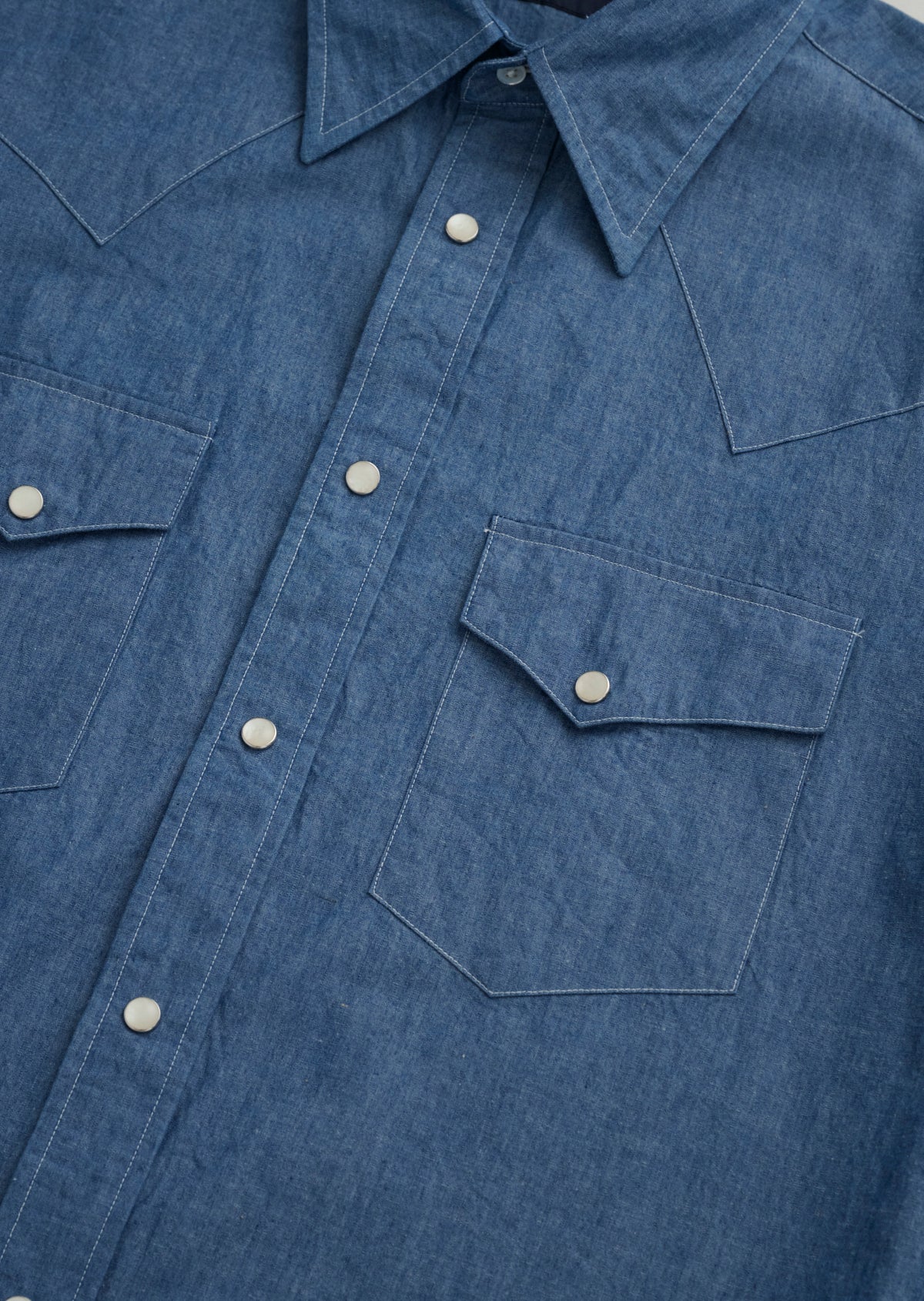 WESTERN SHIRTS CHAMBRAY SAX 8053-1104
