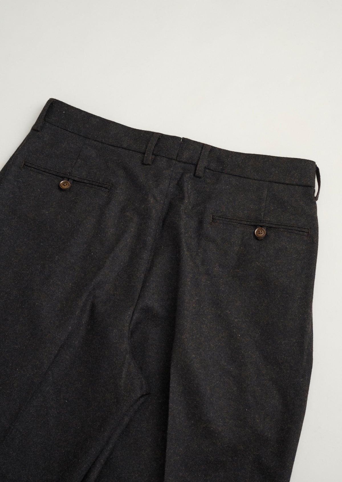 2TUCK DRESS WOOL PANTS BROWN 8053-1402