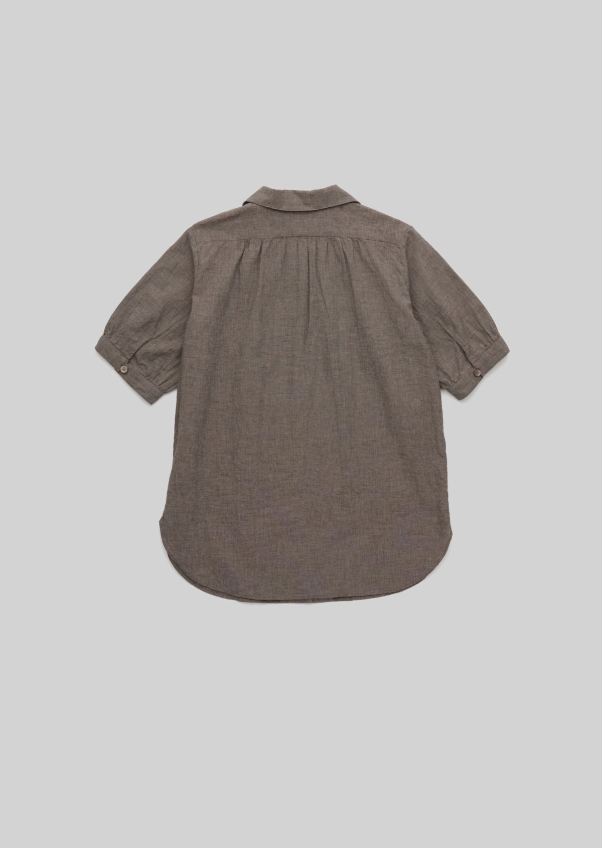 PUFF SLEEVE ITALIAN OPENCOLLAR SHIRTS HOUNDSTOOTH 8221-1601