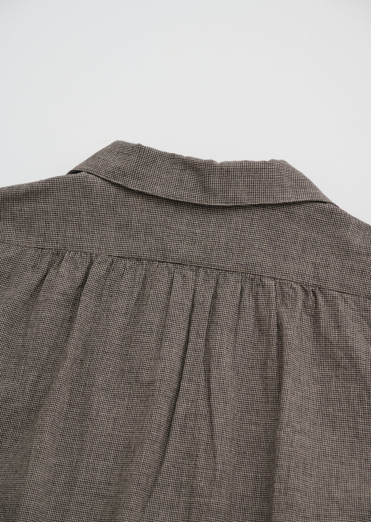 PUFF SLEEVE ITALIAN OPENCOLLAR SHIRTS HOUNDSTOOTH 8221-1601