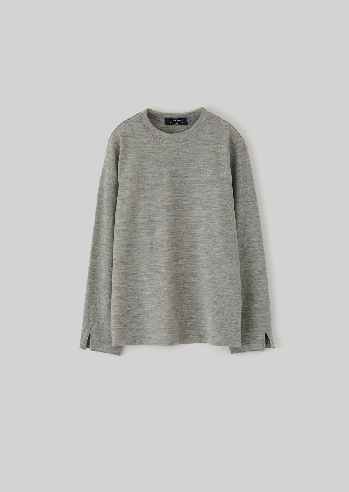 CREW NECK CUT SEW LIGHT GRAY　8233-1204