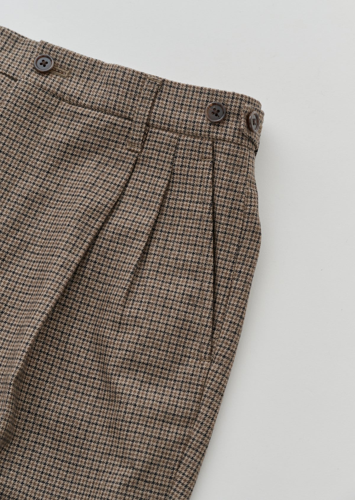 STRETCH FLANNEL TROUSERS BROWN 8233-1403