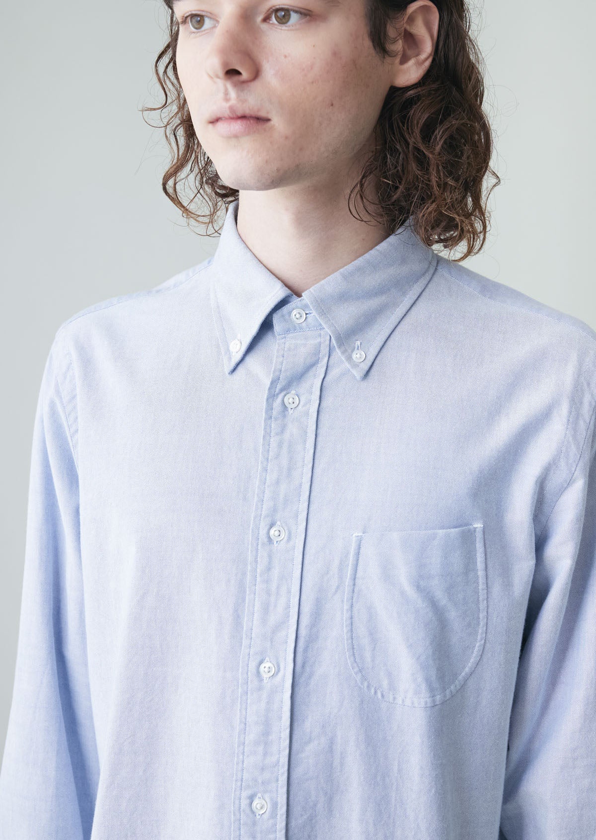 OX FORD BUTTON DOWN SHIRTS BLUE 8061-1101