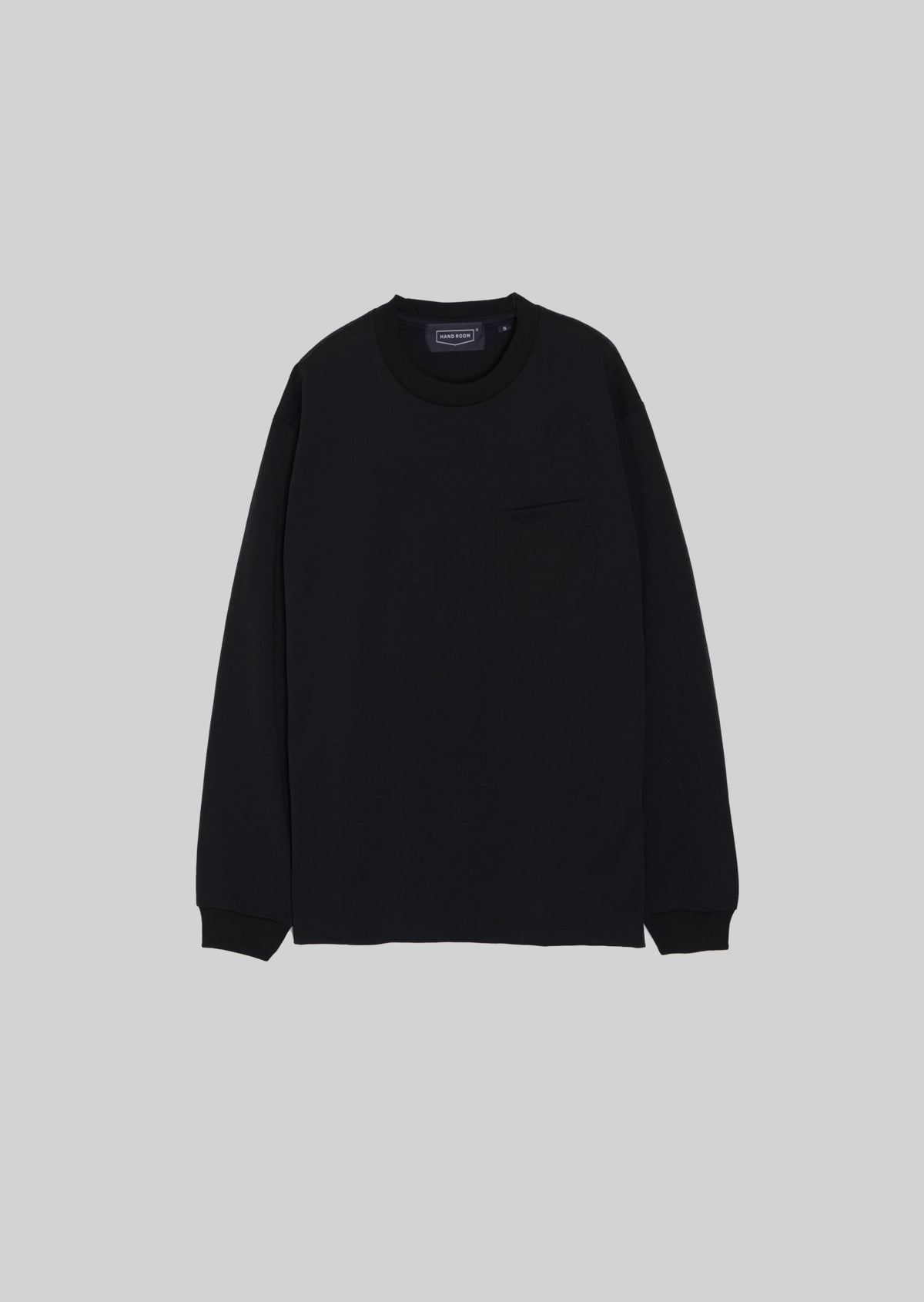 POLYESTER COTTON FEEL T-SHIRT LONG SLEEVE BLACK 8001-1202