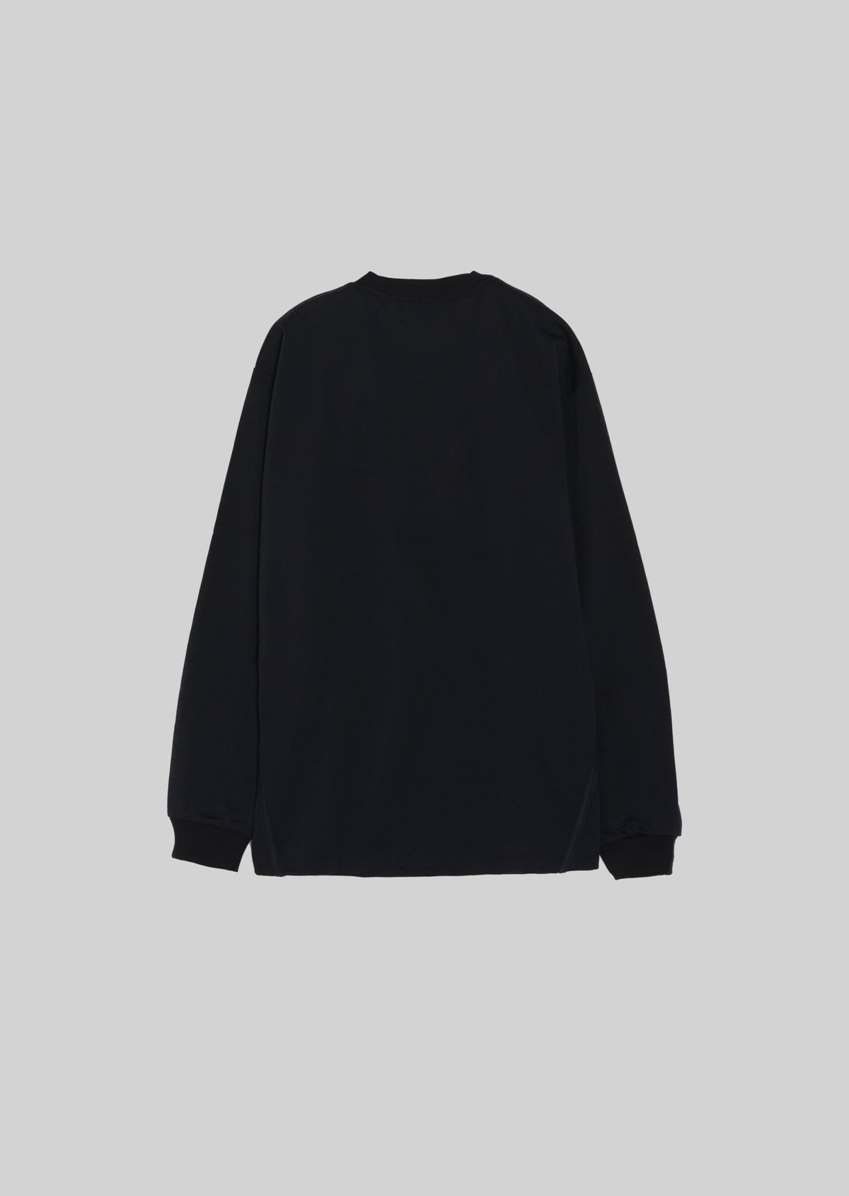 POLYESTER COTTON FEEL T-SHIRT LONG SLEEVE BLACK 8001-1202