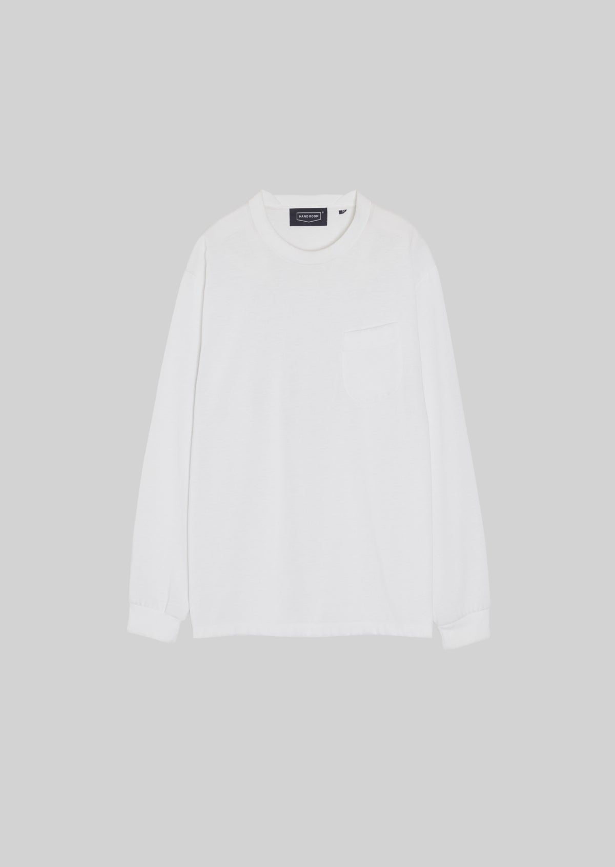 POLYESTER COTTON FEEL T-SHIRT LONG SLEEVE WHITE 8001-1202