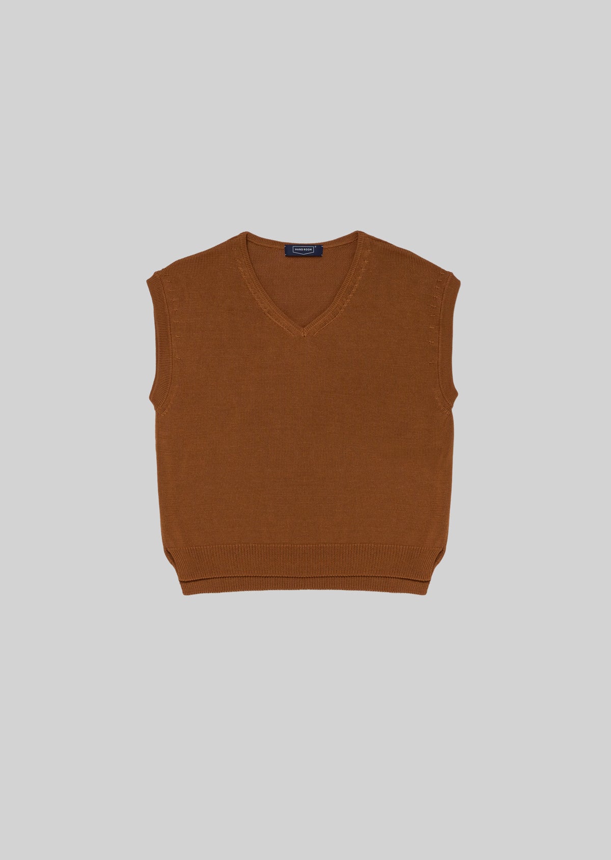 COTTON V/N VEST BROWN 8211-1801