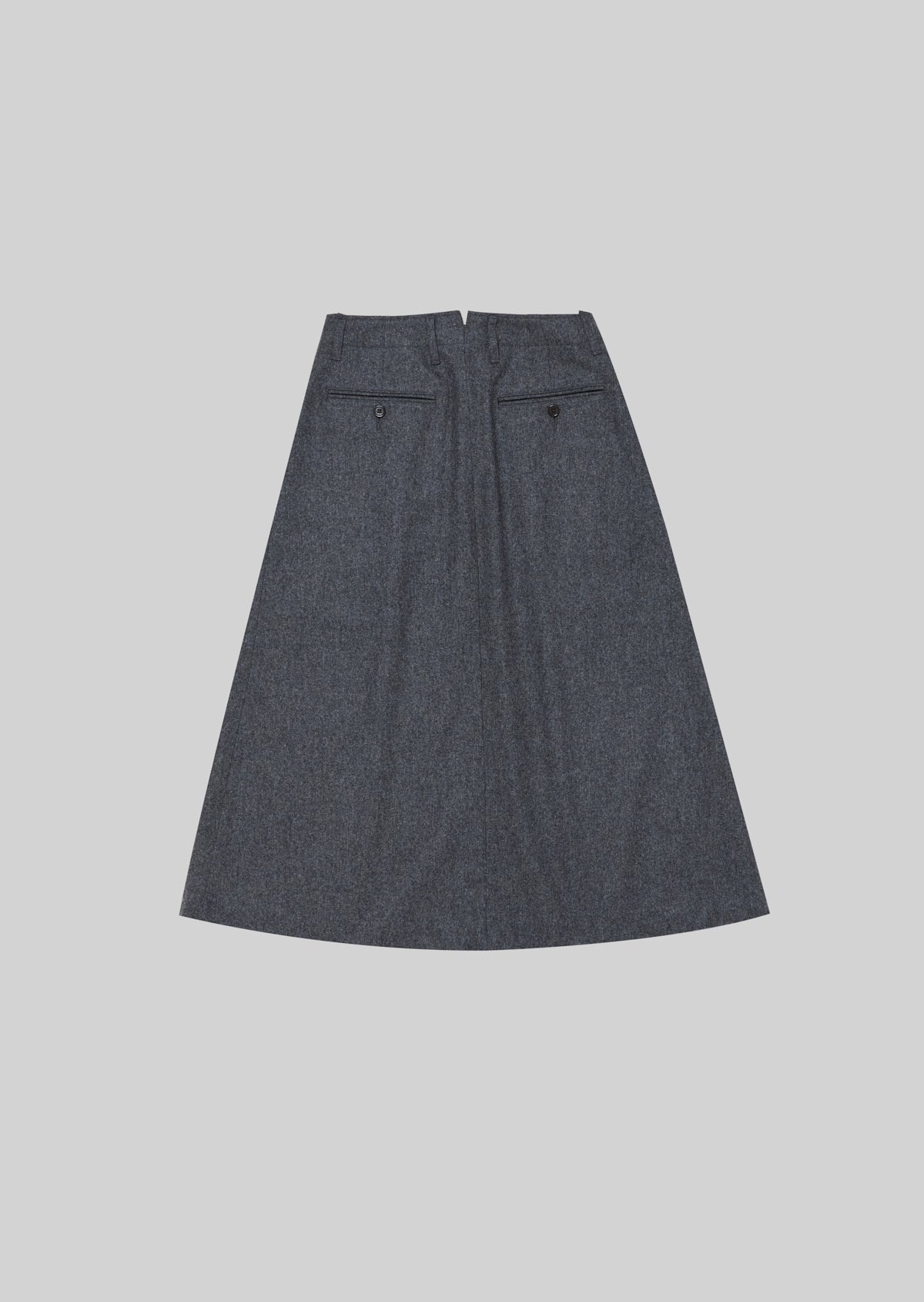 TASMANIAN WOOL FLANNEL SKIRT GRAY 8213-2401