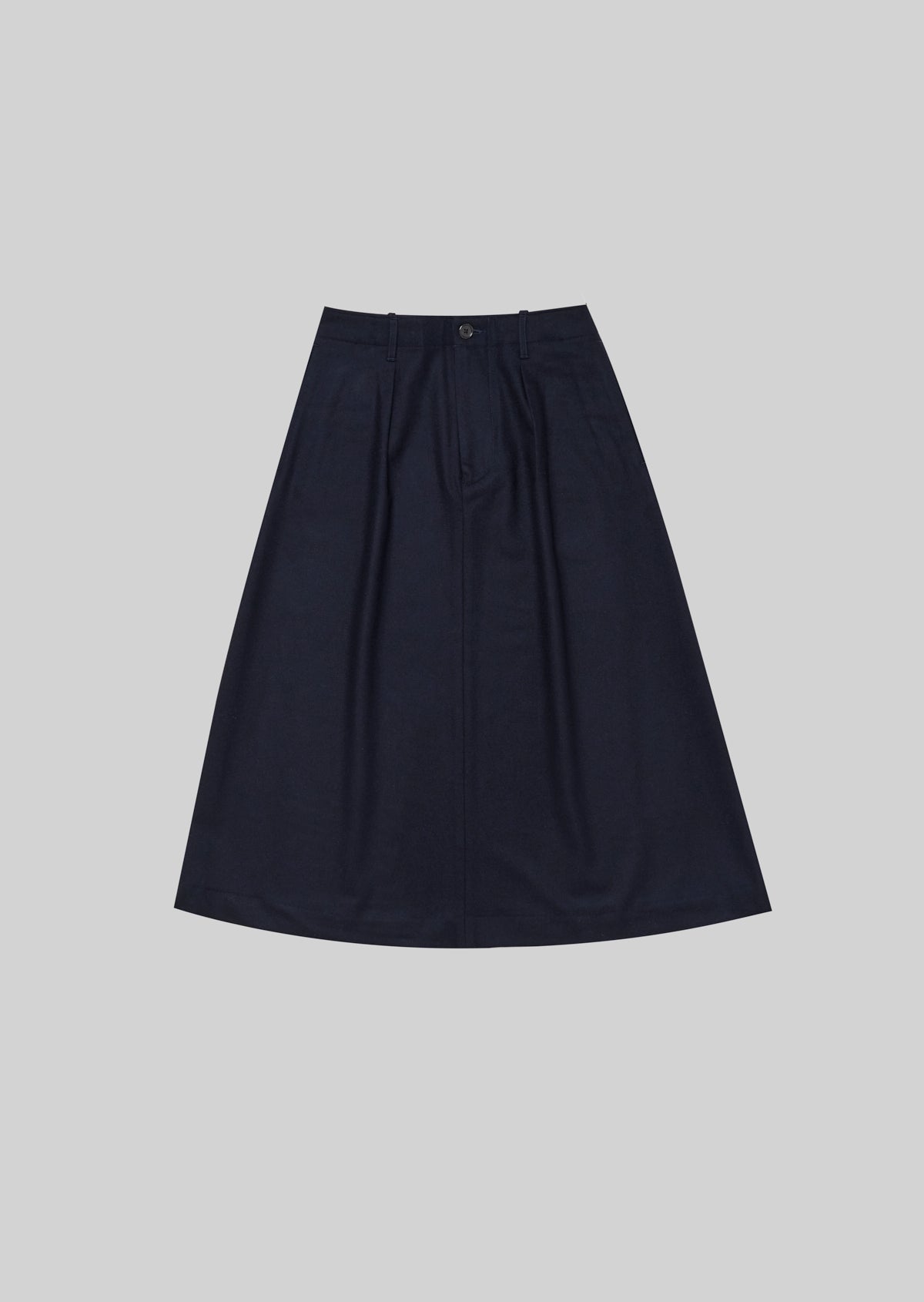 TASMANIAN WOOL FLANNEL SKIRT NAVY 8213-2401