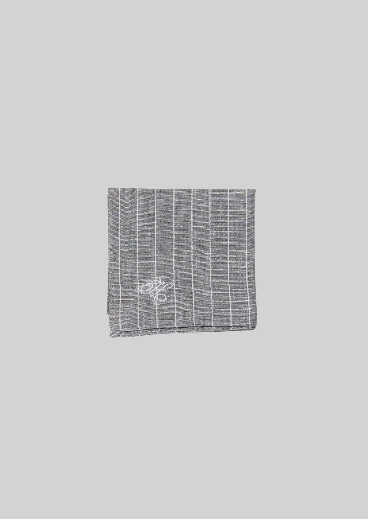 HANDKERCHIEF GRAY PENCIL STRIPE