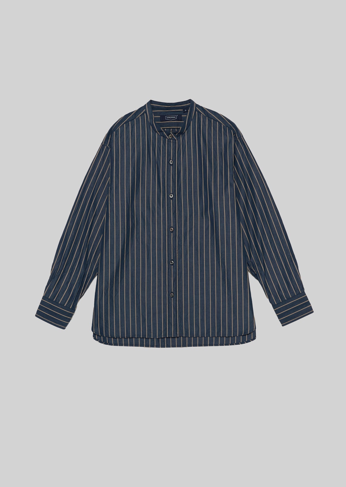 BAND COLLAR SHIRT NAVY 8231-1104