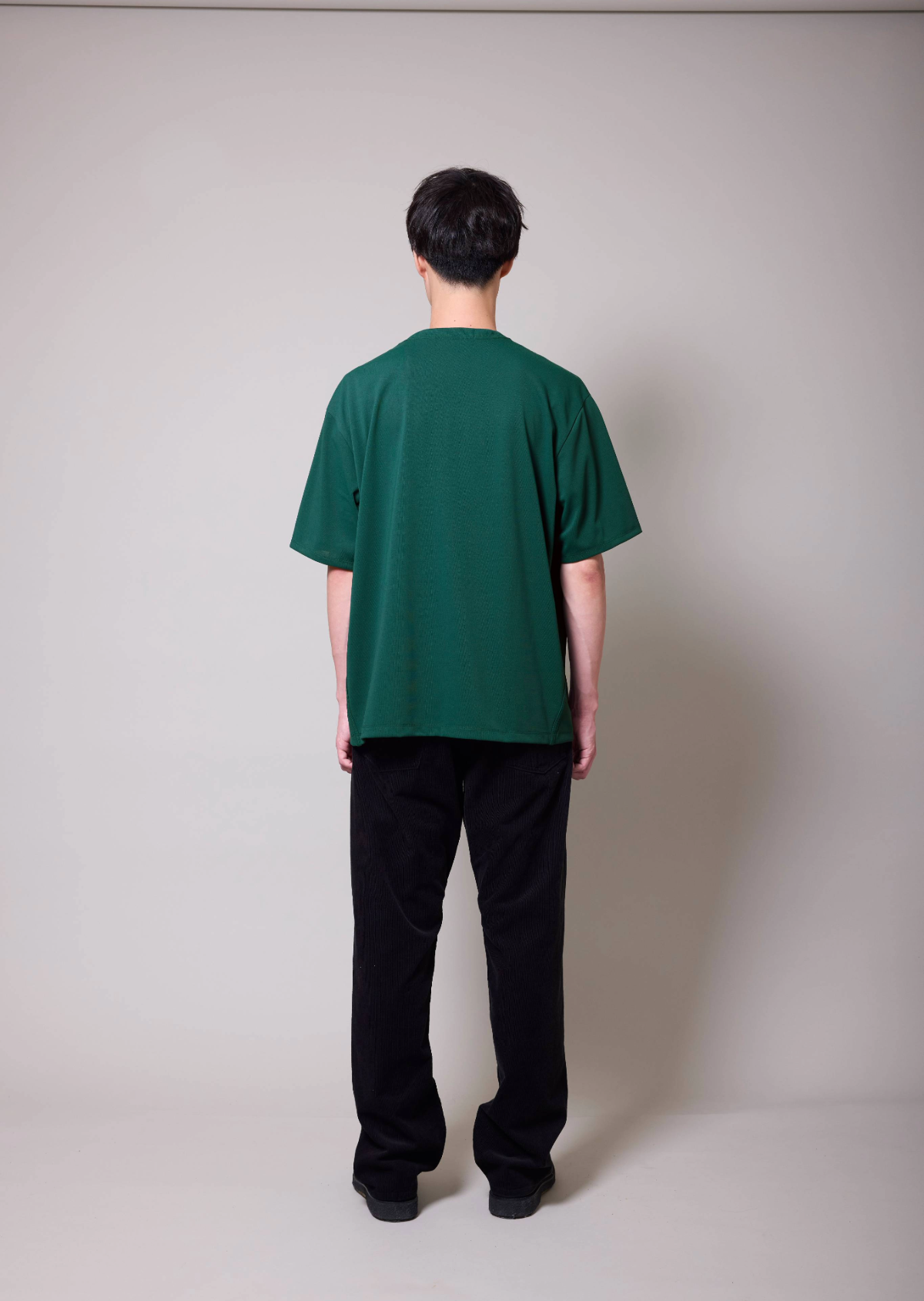 POLYESTER COTTON FEEL T-SHIRT GREEN　8001-1702