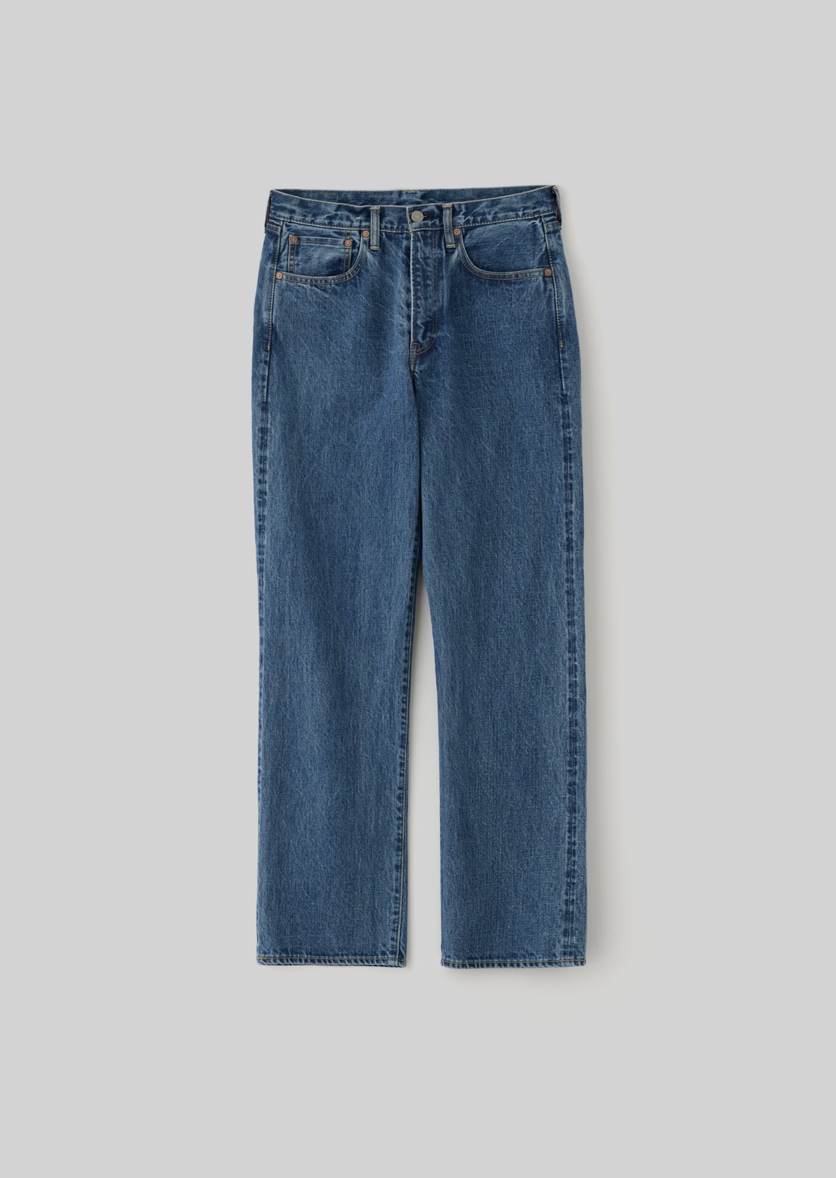 WIDE FIT 5POKET JEANS BIO FADE MIDIUM INDIGO 8021-1409