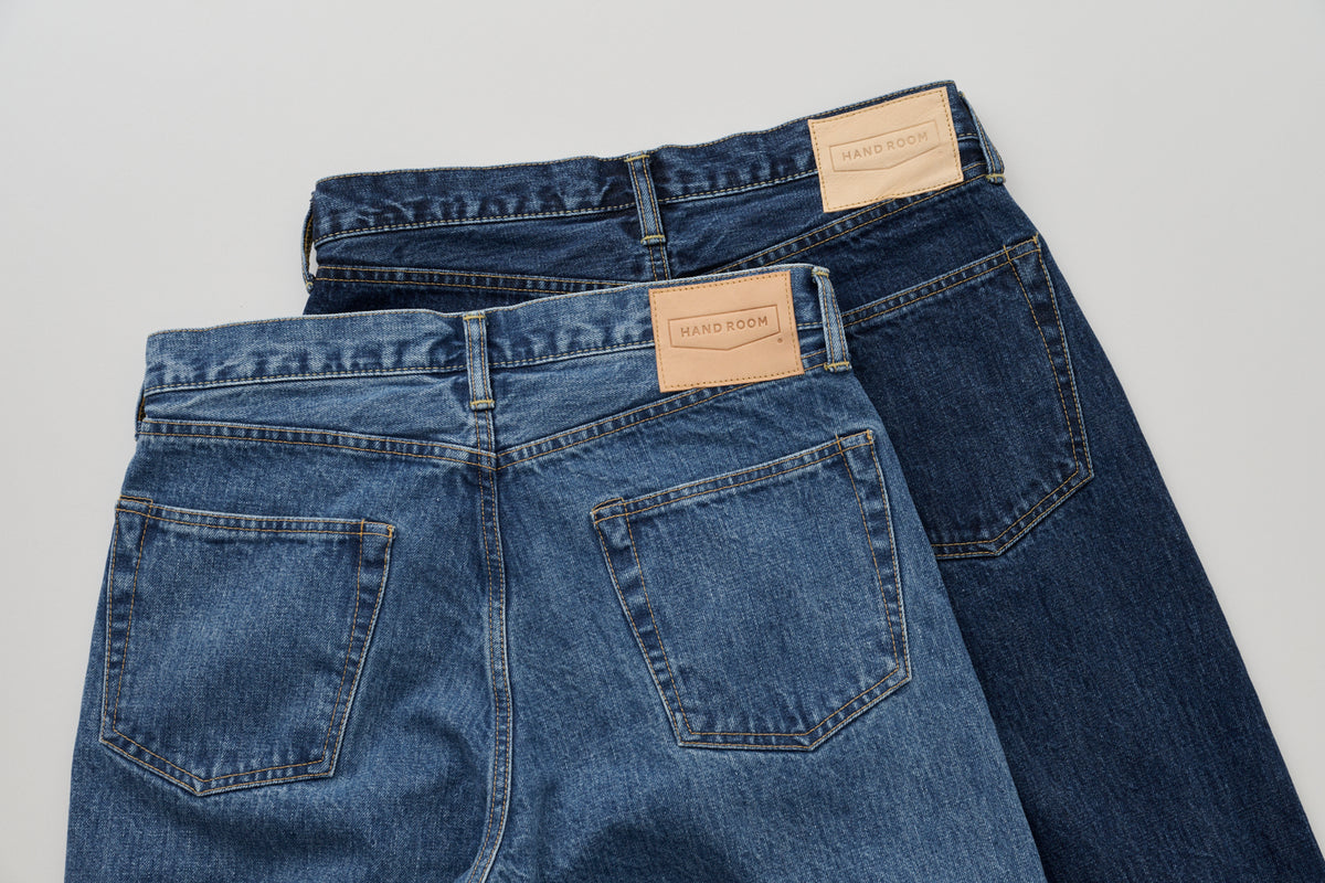 WIDE FIT 5POKET JEANS BIO FADE MIDIUM INDIGO 8021-1409