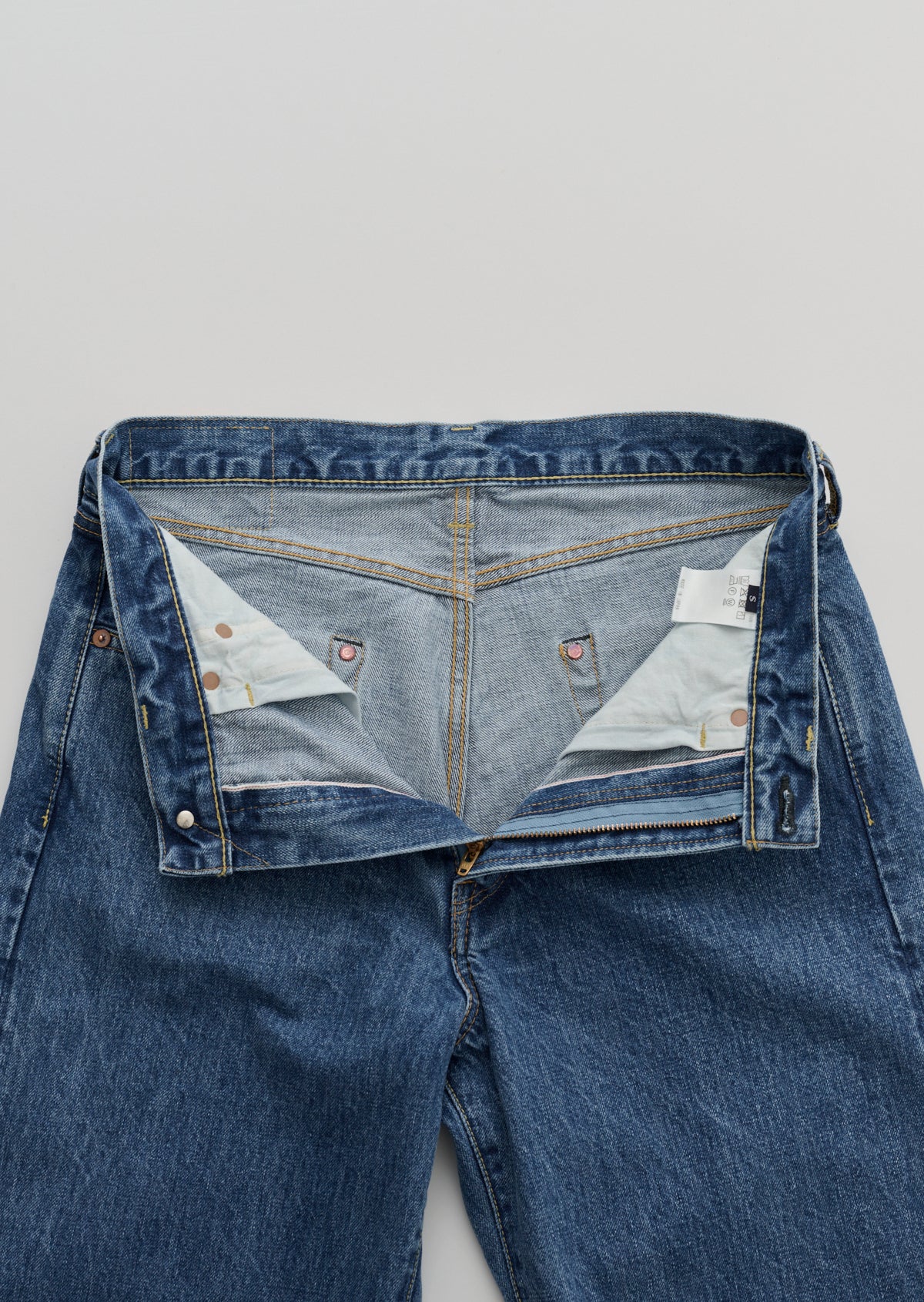 WIDE FIT 5POKET JEANS BIO FADE MIDIUM INDIGO 8021-1409