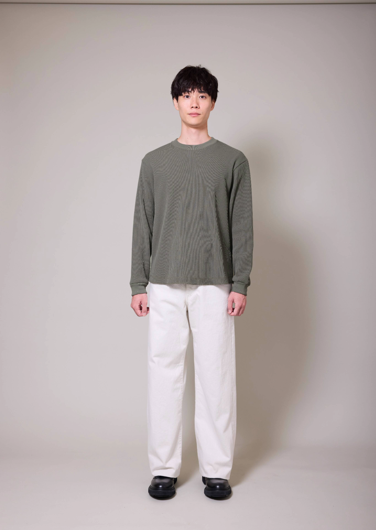 WAFFLE LONG TSHIRT KHAKI 8033-1201