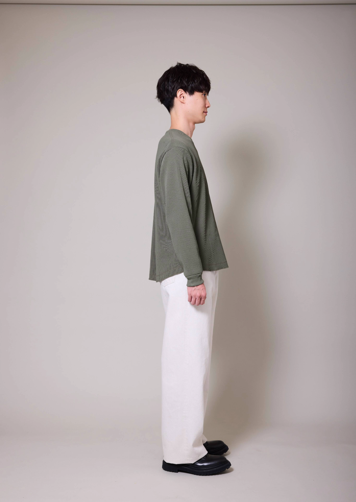 WAFFLE LONG TSHIRT KHAKI 8033-1201