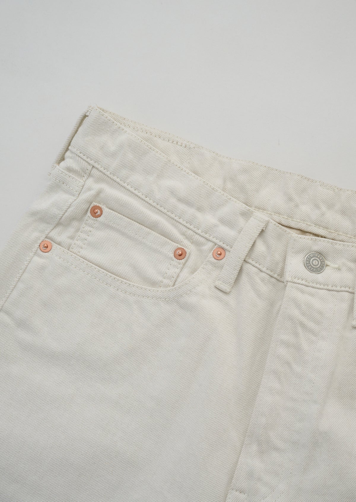 WIDE FIT 5 POCKET JEANS WHITE 8021-1403