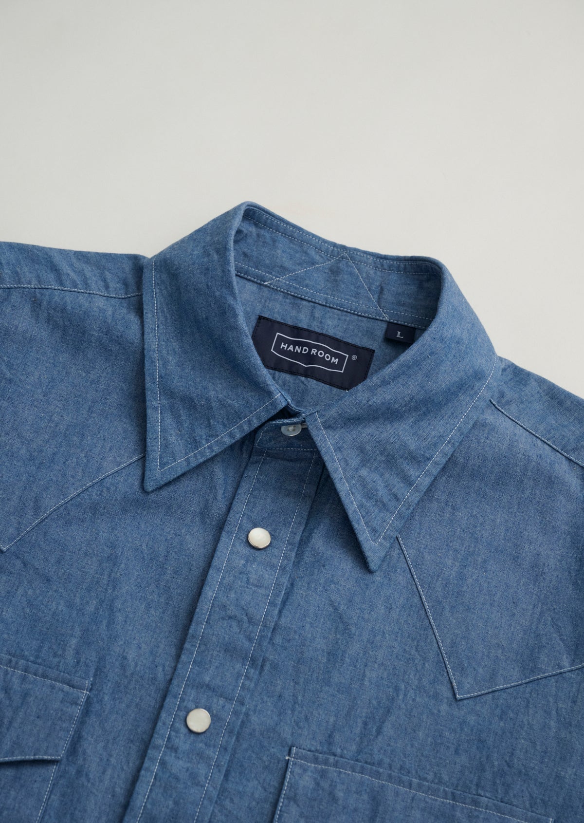 WESTERN SHIRTS CHAMBRAY SAX 8053-1104