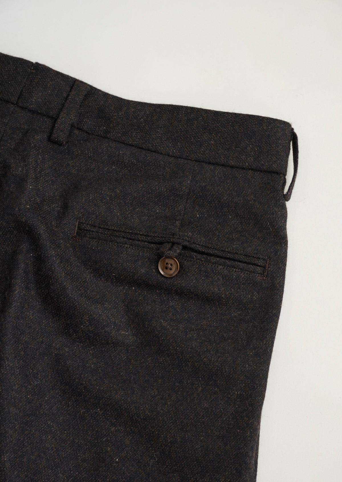 2TUCK DRESS WOOL PANTS BROWN 8053-1402