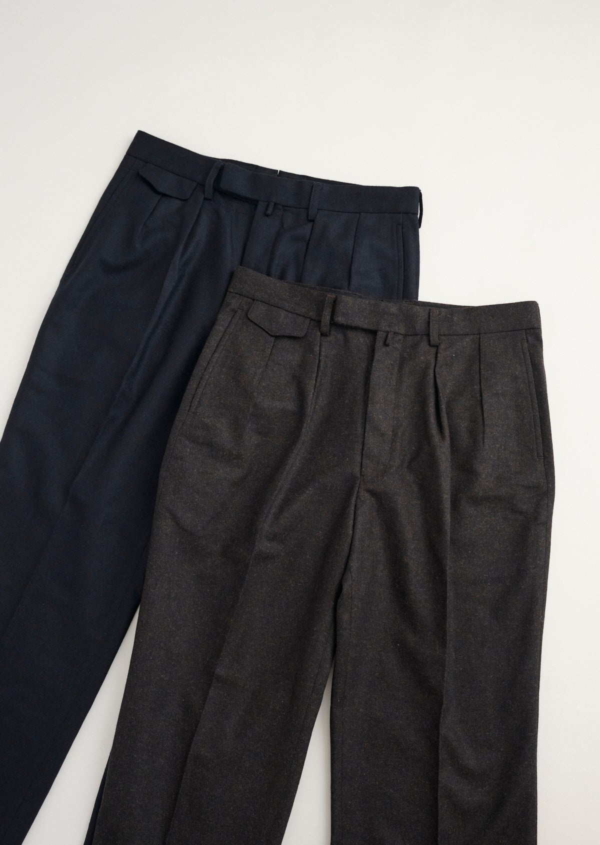 2TUCK DRESS WOOL PANTS  NAVY 8053-1402