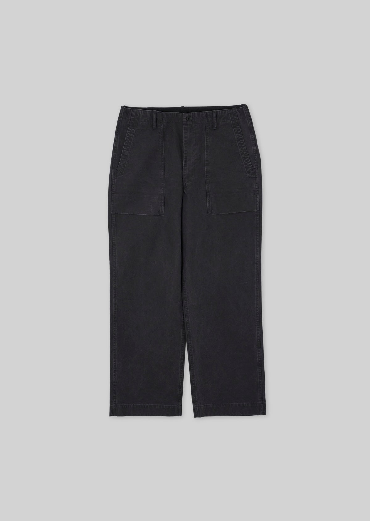 MILITARY CANVAS BAKER PANTS BLACK 8063-1411