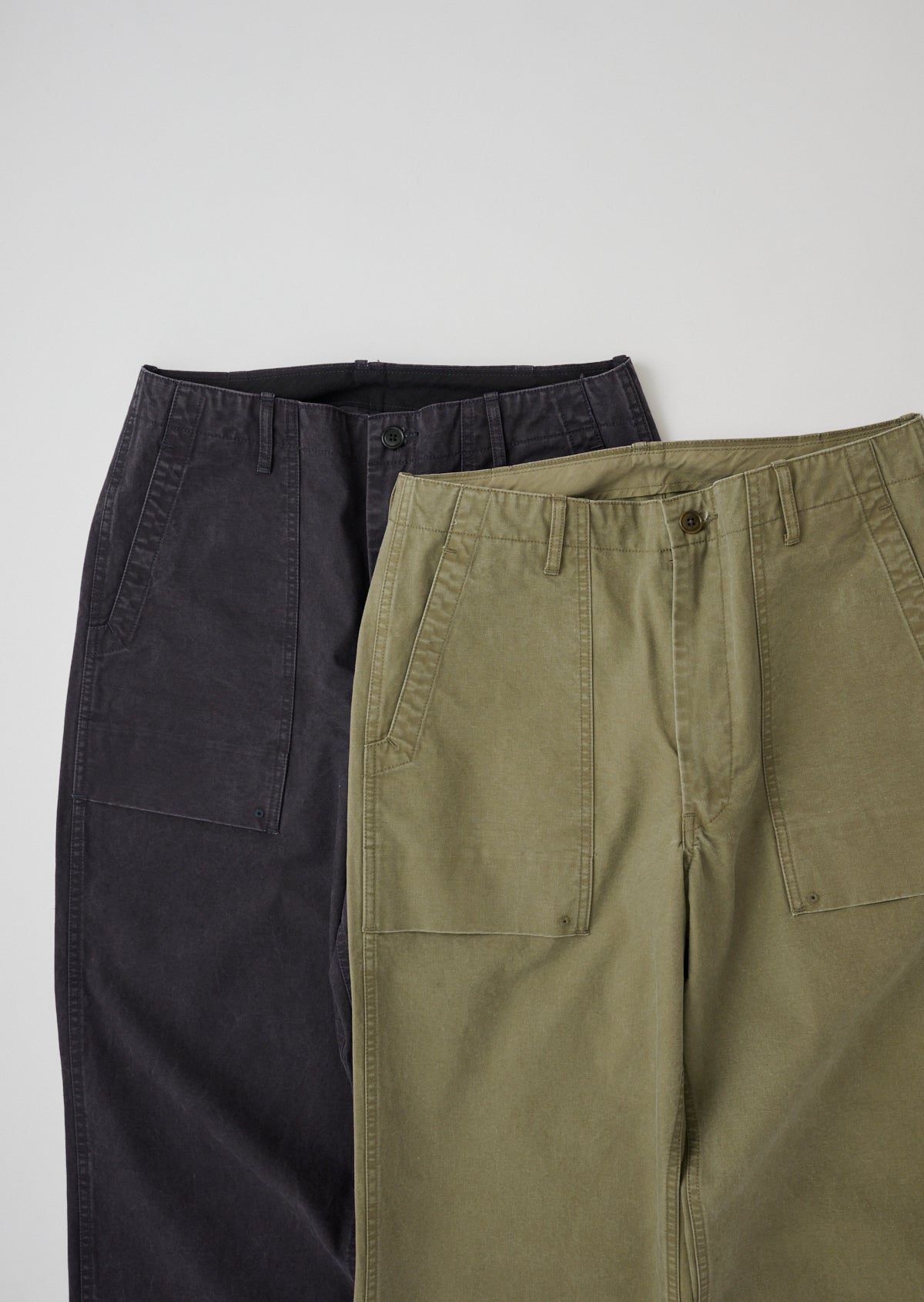 MILITARY CANVAS BAKER PANTS BLACK 8063-1411