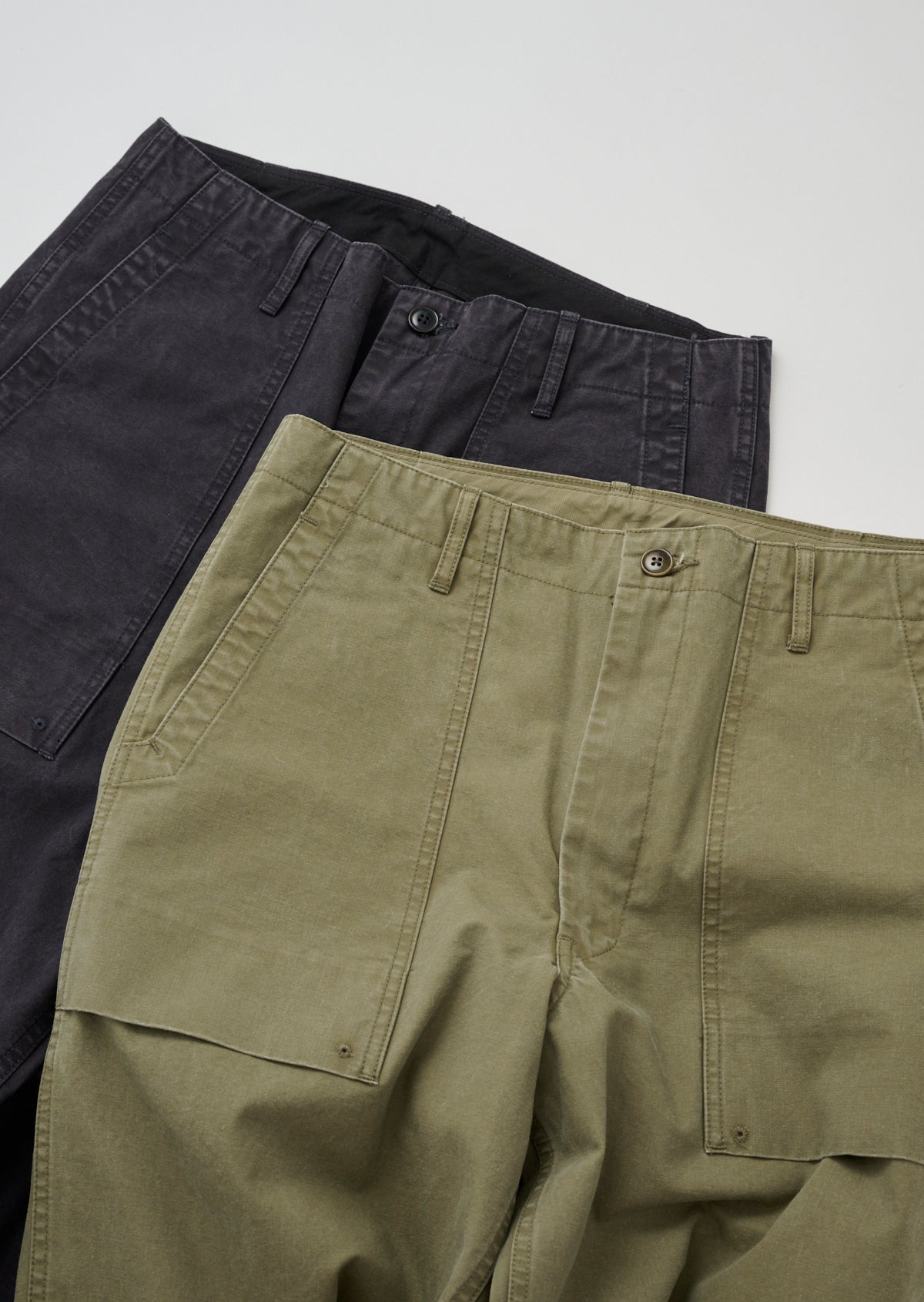 MILITARY CANVAS BAKER PANTS BLACK 8063-1411