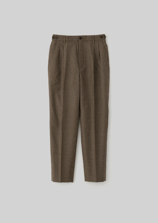 STRETCH FLANNEL TROUSERS BROWN 8233-1403