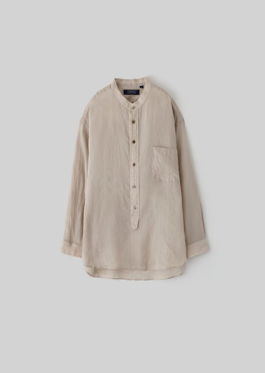 PULL OVER BAND COLLAR SHIRT  BEIGE 8241-1106