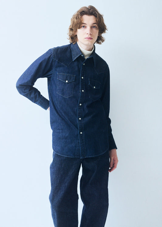 DENIM WESTERN SHIRTS  DARK INDIGO 8051-1104