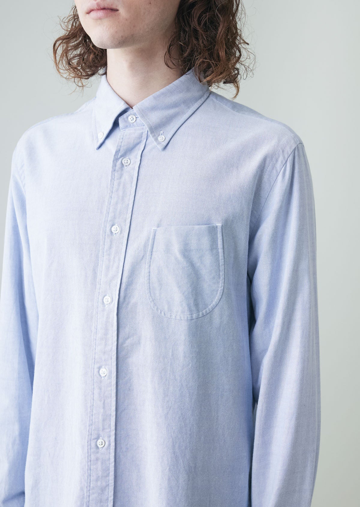 OX FORD BUTTON DOWN SHIRTS BLUE　8061-1101