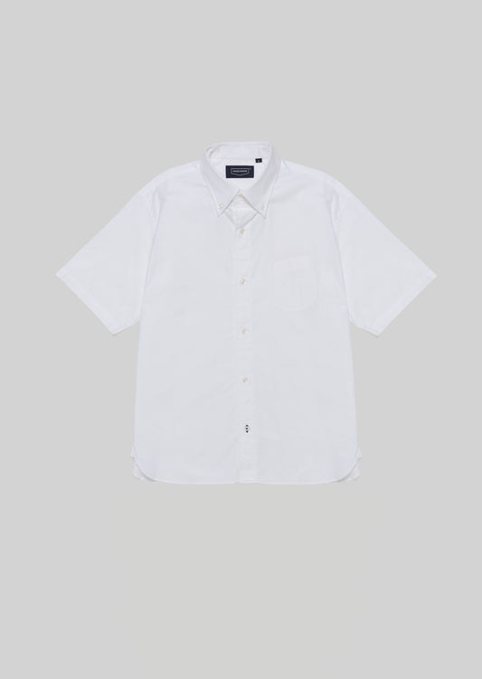 OX FORD BUTTON DOWN SHORT SLEEVE SHIRTS WHITE　8031-1603